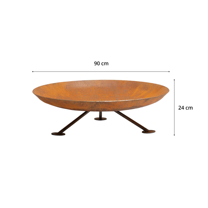 Corten Steel Fire Pit Alta XL, Ø 90 cm