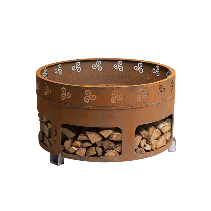 Corten Steel Fire Pit Antigo, Ø 116 cm