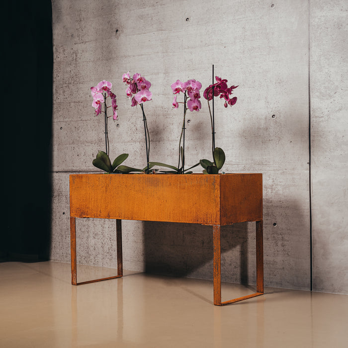 Petteri Wiimaa Corten Steel Planter Aura, 110x37x61 cm
