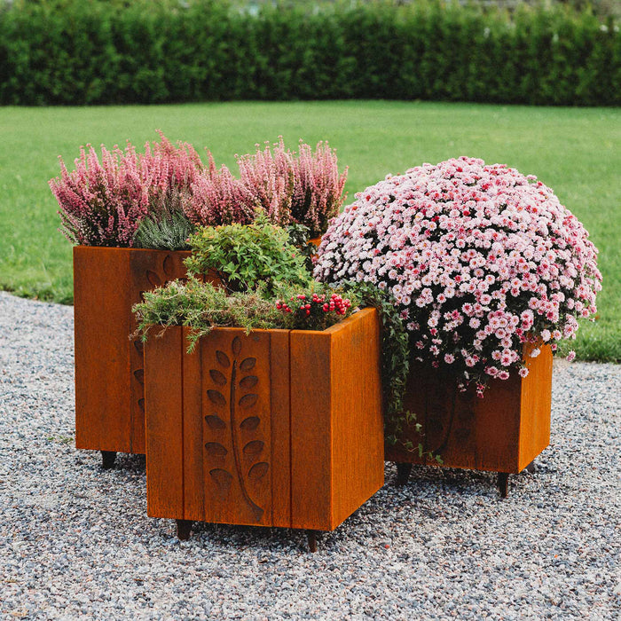 Petteri Wiimaa Corten Steel Planters Set of 3 Fat Ballerina (3 pots: M + L + XL sizes)
