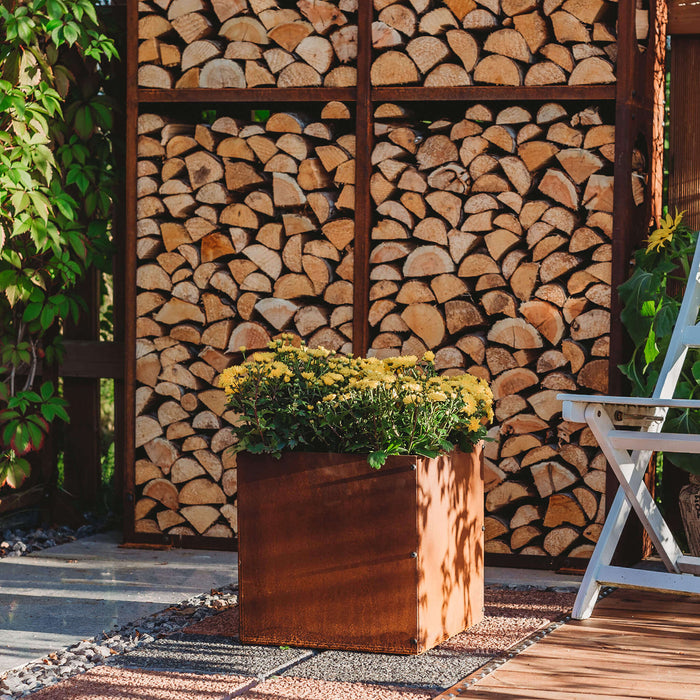 Petteri Wiimaa Corten Steel Planter Fiora M, 35x35x35 cm