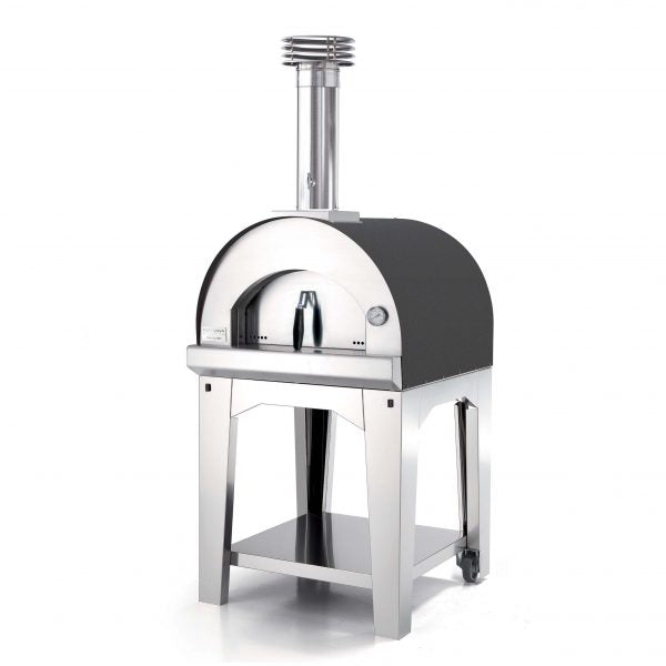 Margherita Wood Pizza Oven with Trolley - ANTHRACITE