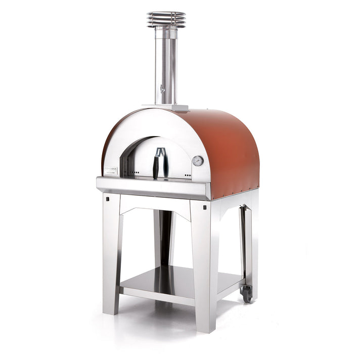 Margherita Wood Pizza Oven with Trolley - ROSSO
