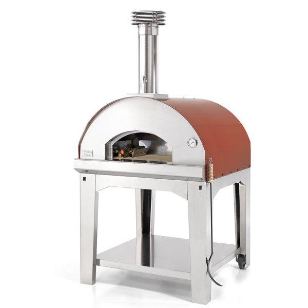 Marinara Wood Pizza Oven with Trolley - ROSSO