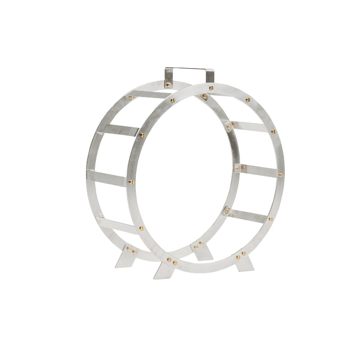 Stainless Steel Firewood Basket Hugo, Ø 58 cm