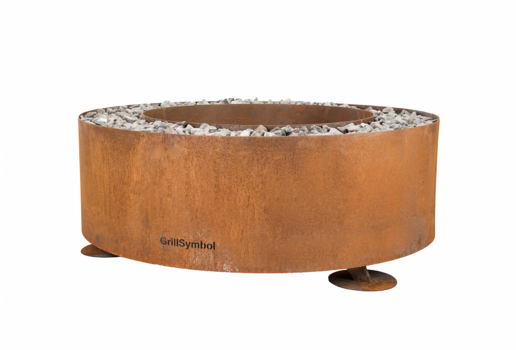 Corten Steel Fire Pit Luna, Ø 119 cm