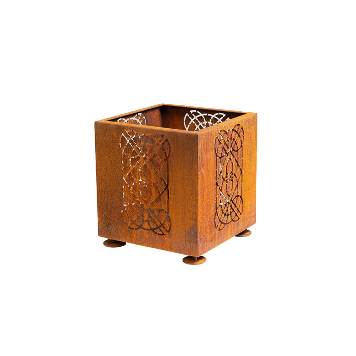 Corten Steel Fire Pit Laterna (size 48x48x48 cm)
