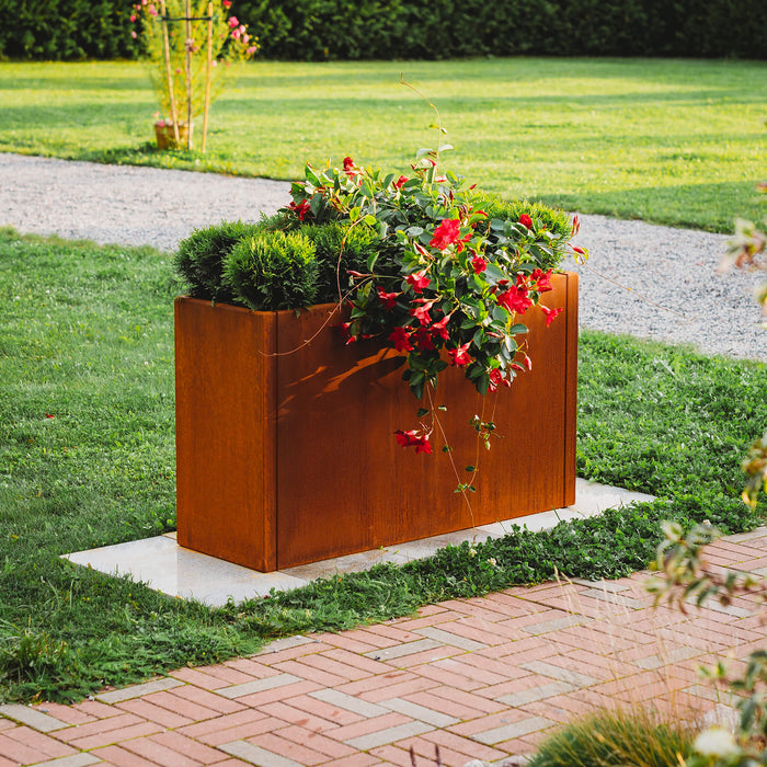 Petteri Wiimaa Corten Steel Planter Lilly Modular 110 x 37 x 65 cm