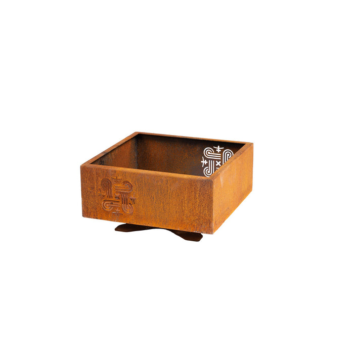 Corten Steel Fire Pit Piazza (size 50x50x21 cm)