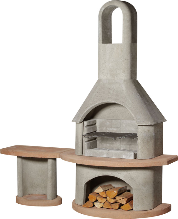 Buschbeck Carmen Masonry Barbecue With Side Table