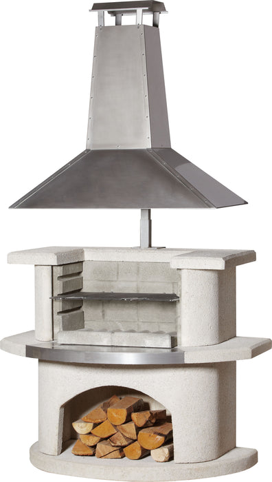 Buschbeck Venedig Masonry Barbecue with Stainless Steel Hood