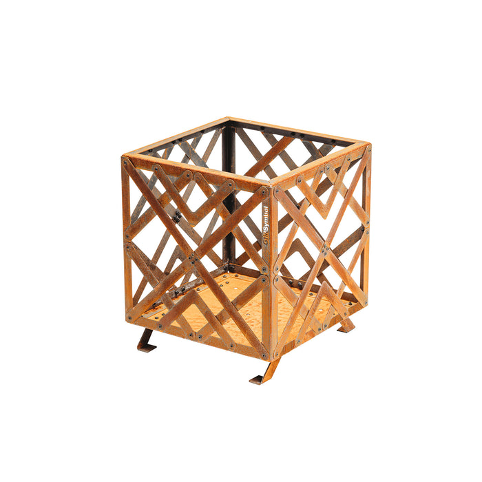 Corten Steel Fire Pit Sverre (size 48x48x48 cm)