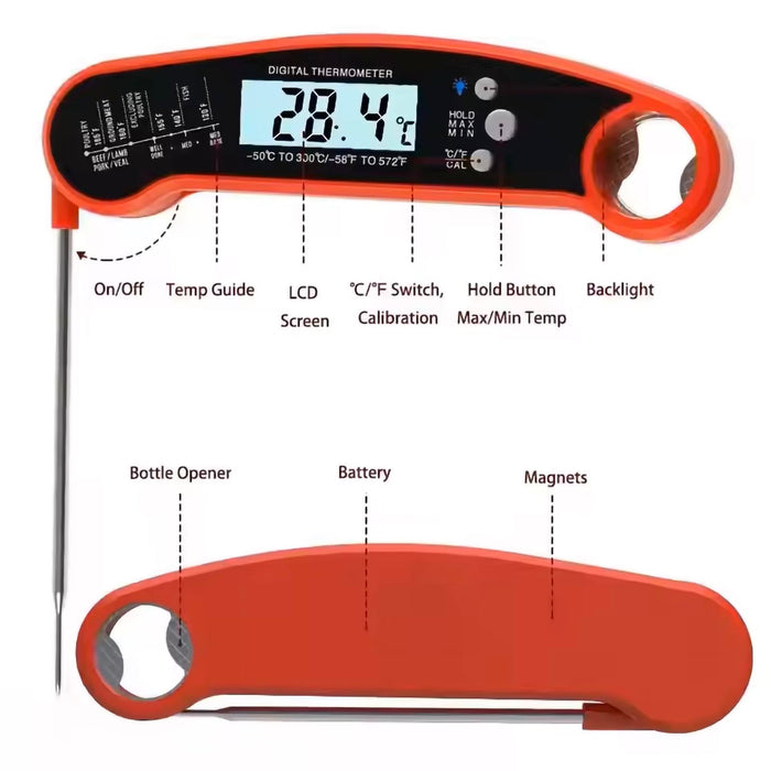 Magnetic Meat Thermometer With Fast Reading