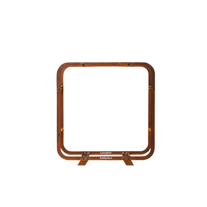 Corten Steel Firewood Rack Ake (size 72 x 72 cm)