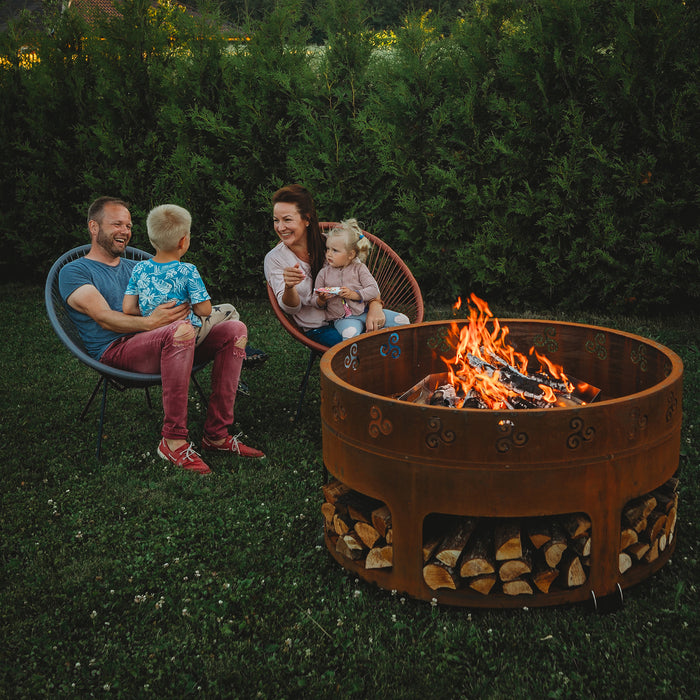 Corten Steel Fire Pit Antigo, Ø 116 cm