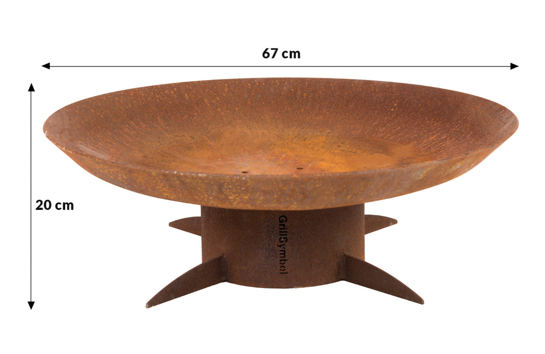 Corten Steel Fire Pit Chiaro, Ø 67 cm