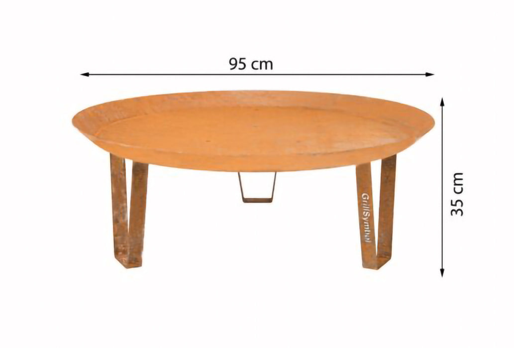 Corten Steel Fire Pit Elegante XL, Ø 95 cm