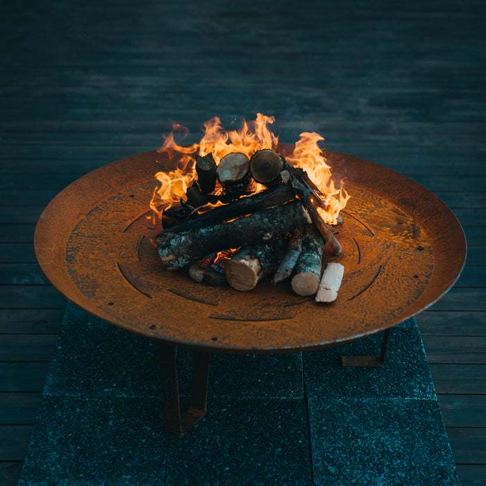 Corten Steel Fire Pit Elegante XL, Ø 95 cm