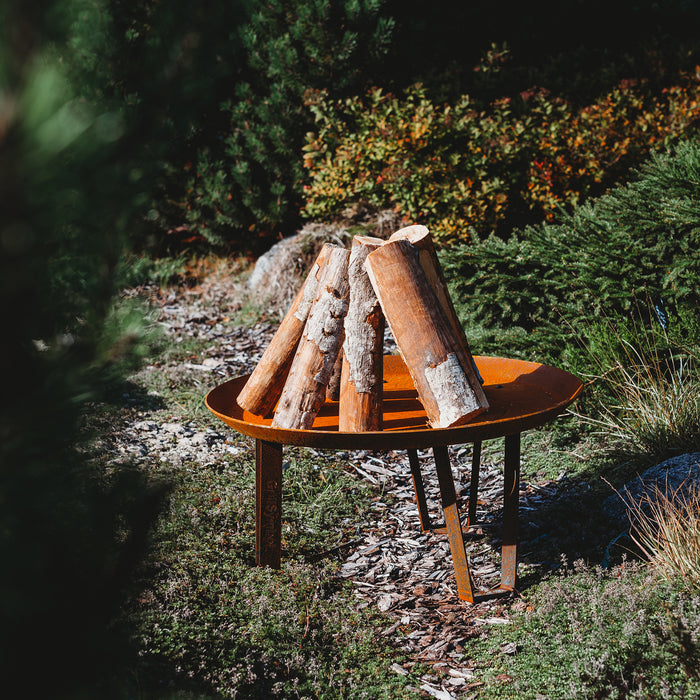 Corten Steel Fire Pit Elegante, Ø 72 cm