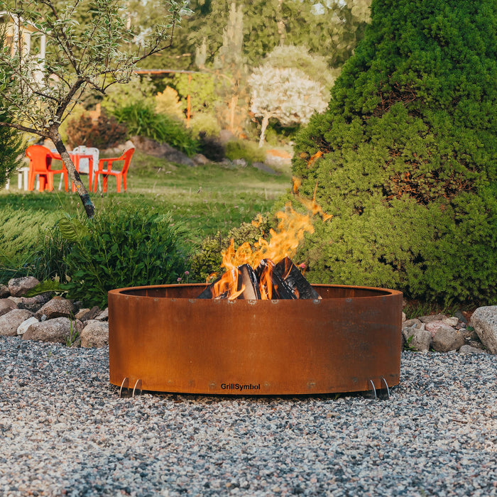 Corten Steel Fire Pit Elias, Ø 88 cm