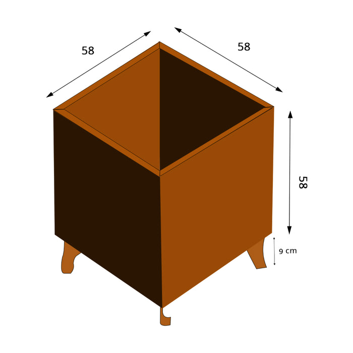 Petteri Wiimaa Corten Steel Planter Fat Ballerina XL, 60x60x65cm