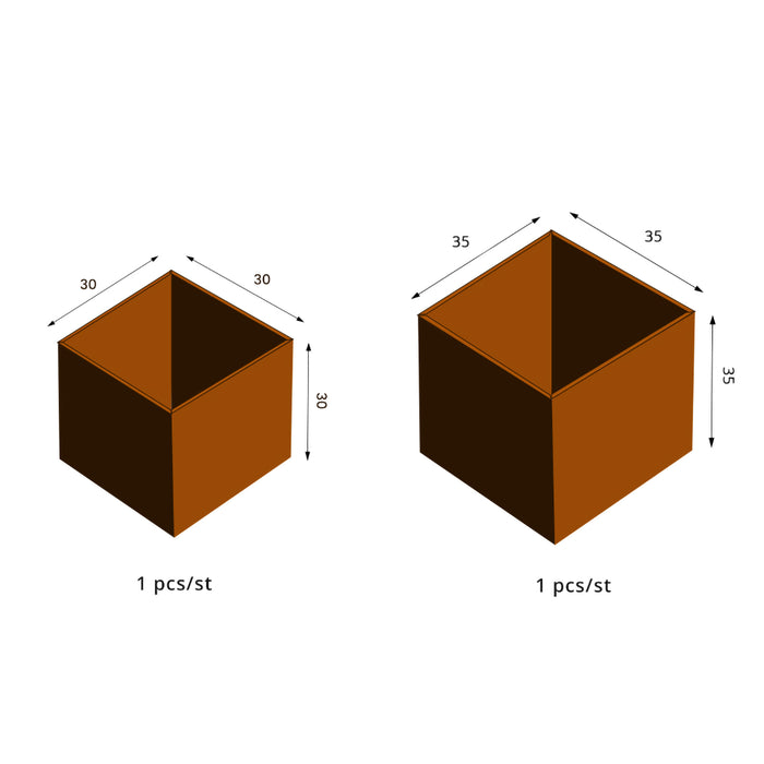 Petteri Wiimaa Corten Steel Planters Set of 2 Fiora (2 pots: S + M)