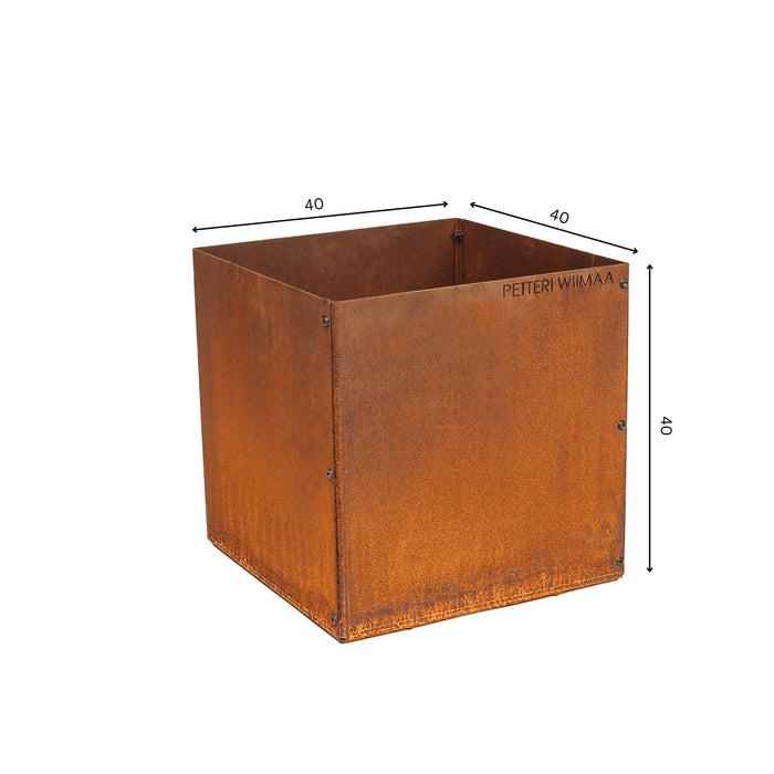 Petteri Wiimaa Corten Steel Planter Fiora L, 40x40x40 cm
