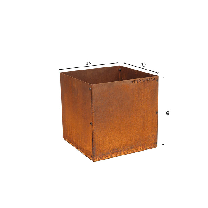 Petteri Wiimaa Corten Steel Planter Fiora M, 35x35x35 cm