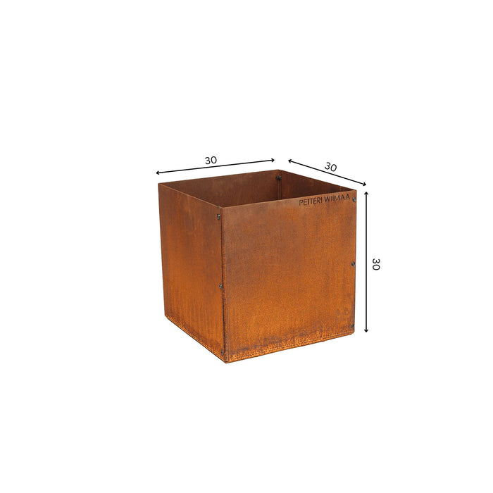 Petteri Wiimaa Corten Steel Planter Fiora S, 30x30x30 cm