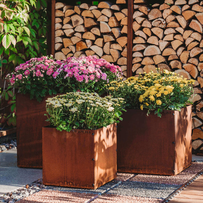 Petteri Wiimaa Corten Steel Planters Set of 3 Fiora (3 pots: S + M + L)