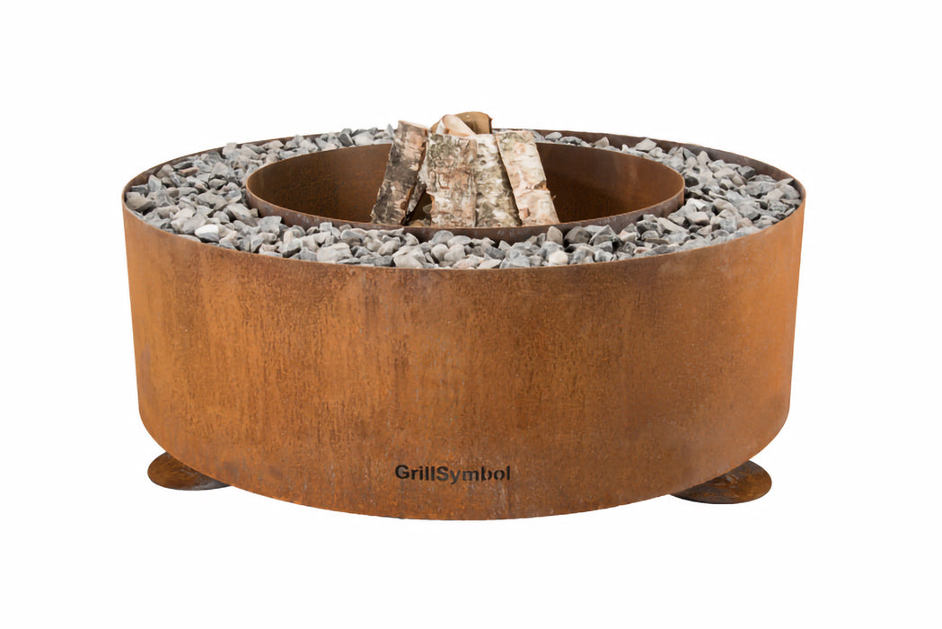 Corten Steel Fire Pit Luna, Ø 119 cm