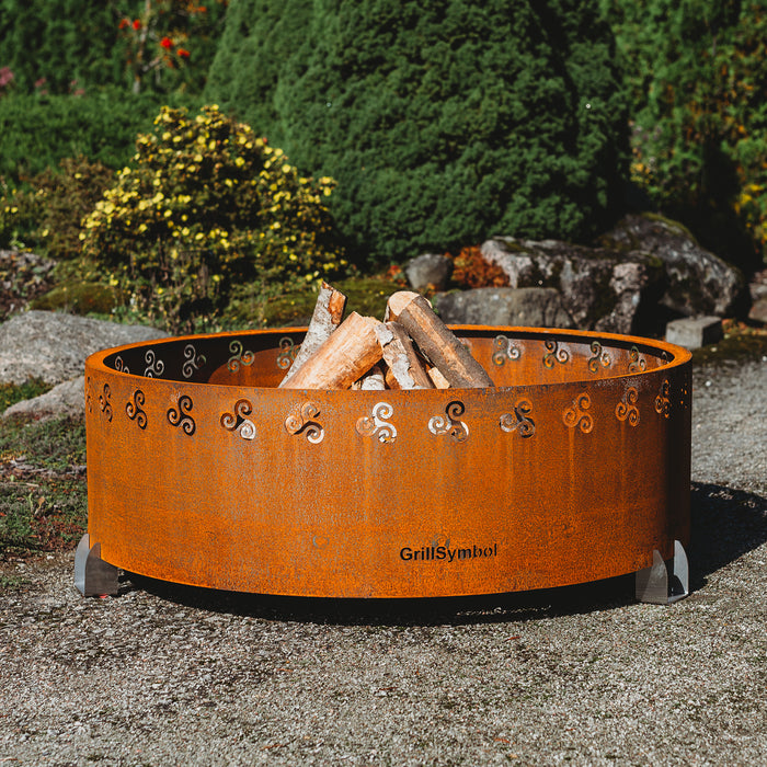 Corten Steel Fire Pit Legend, Ø 88 cm