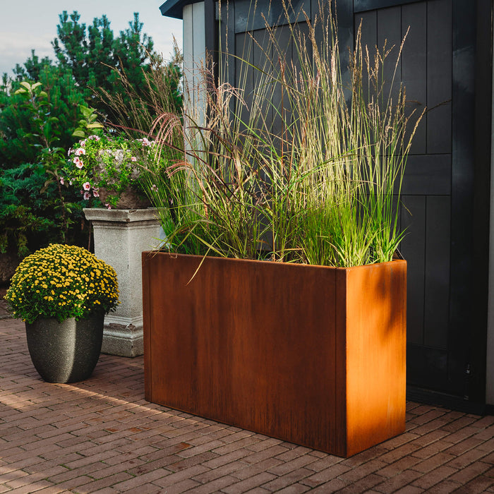 Petteri Wiimaa Corten Steel Planter Lilly Modular 110 x 37 x 65 cm