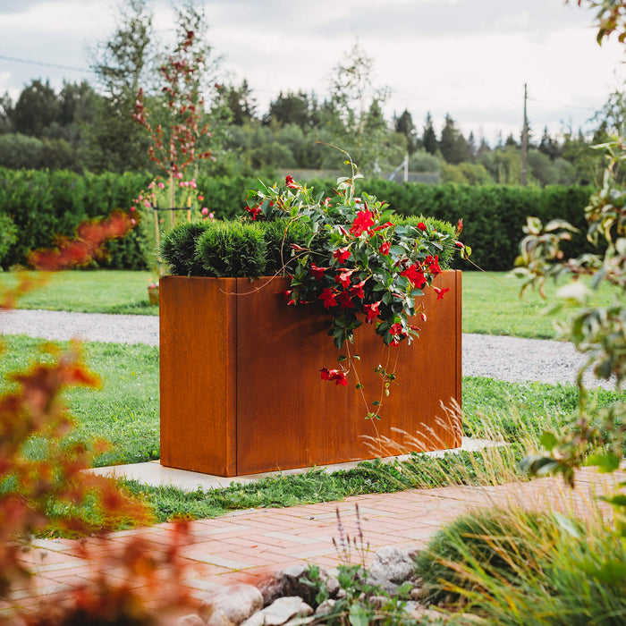 Petteri Wiimaa Corten Steel Planter Lilly Modular 110 x 37 x 65 cm