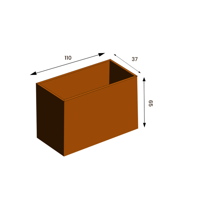 Petteri Wiimaa Corten Steel Planter Lilly Modular 110 x 37 x 65 cm