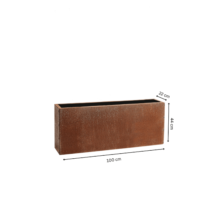 Petteri Wiimaa Corten Steel Planter Lilly 100 x 22 x 40 cm