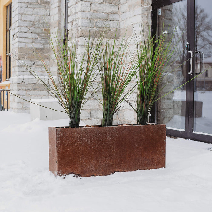 Petteri Wiimaa Corten Steel Planter Lilly 100 x 22 x 40 cm