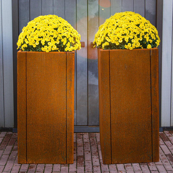 Petteri Wiimaa Corten Steel Planter Manhattan, 50x50x100 cm
