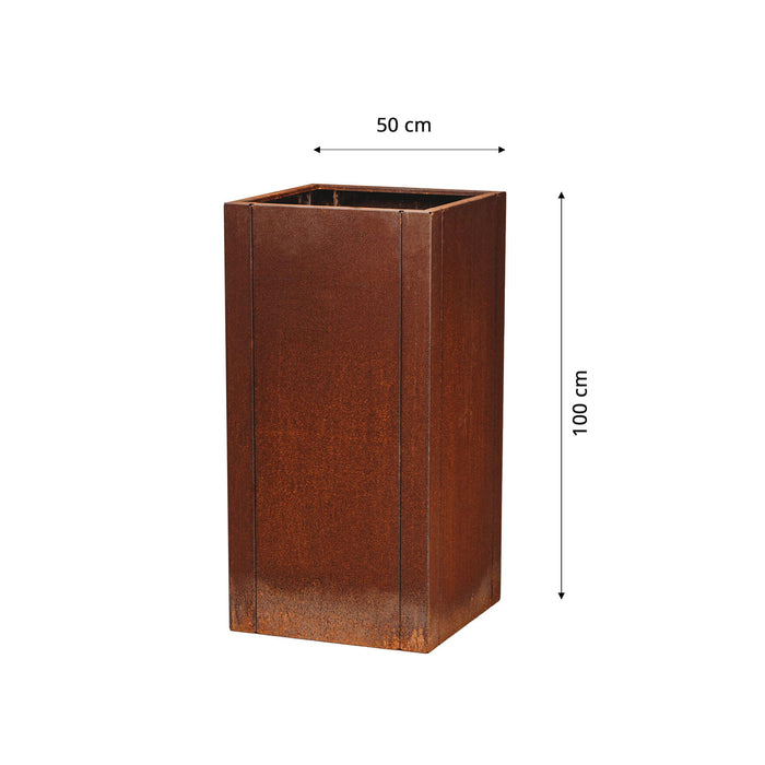 Petteri Wiimaa Corten Steel Planter Manhattan, 50x50x100 cm