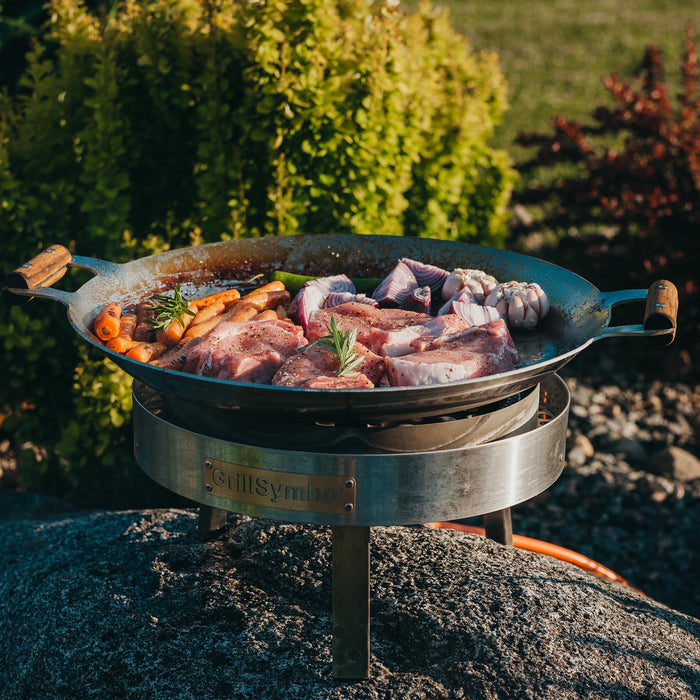 Paella Cooking Set PRO-460 inox, Ø 46 cm (pan Ø 46 cm, gas burner Ø 30 cm)