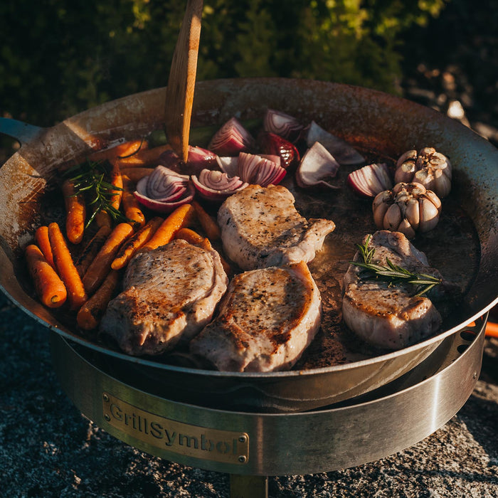 Paella Cooking Set PRO-460 inox, Ø 46 cm (pan Ø 46 cm, gas burner Ø 30 cm)