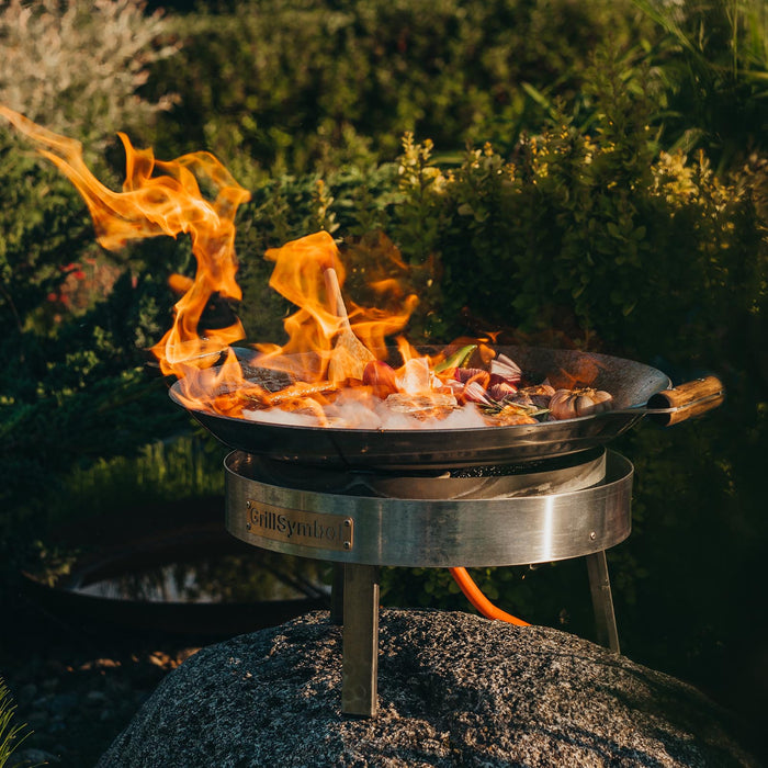 Paella Cooking Set PRO-460 inox, Ø 46 cm (pan Ø 46 cm, gas burner Ø 30 cm)