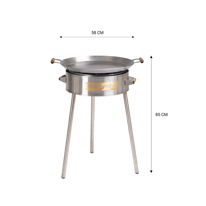 Paella Cooking Set PRO-580, Ø 58 cm (pan Ø 58 cm, gas burner Ø 40 cm)