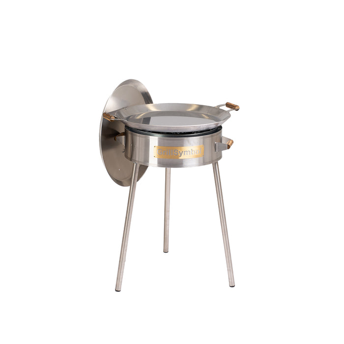 Paella Cooking Set PRO-580 inox, Ø 58 cm (pan Ø 58 cm, gas burner Ø 40 cm)