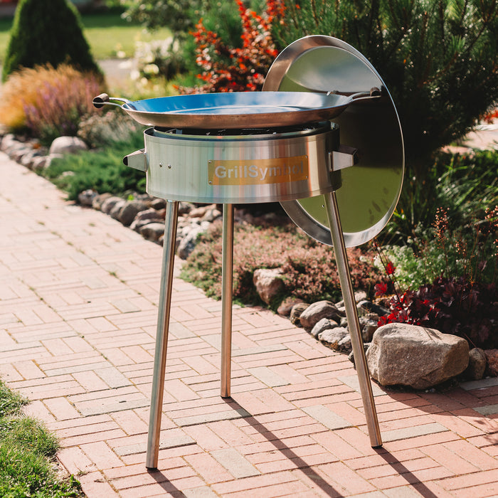 Paella Cooking Set PRO-580 inox, Ø 58 cm (pan Ø 58 cm, gas burner Ø 40 cm)