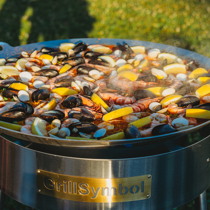Paella Cooking Set PRO-720 inox, Ø 72 cm (pan Ø 72 cm, gas burner Ø 40 cm)