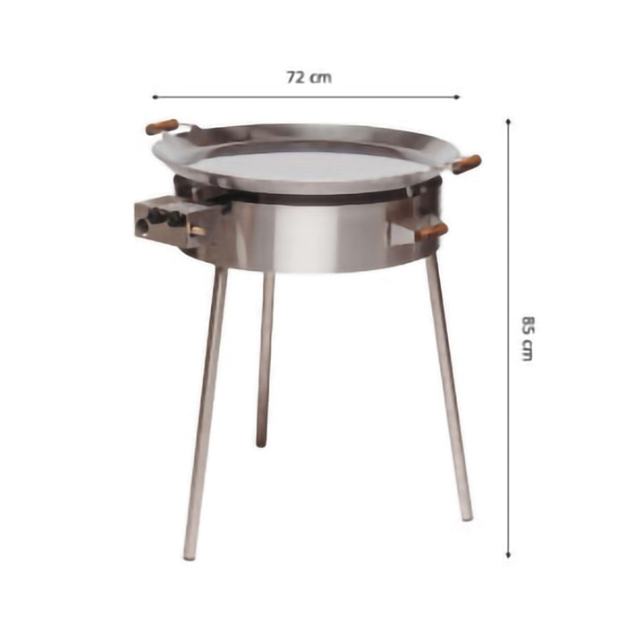 Paella Cooking Set PRO-720, Ø 72 cm (pan Ø 72 cm, gas burner Ø 40 cm)