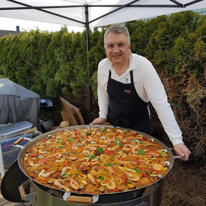 Paella Cooking Set Expert-960, Ø 96 cm (pan 3 mm steel Ø 96 cm, gas burner Ø 70 cm)