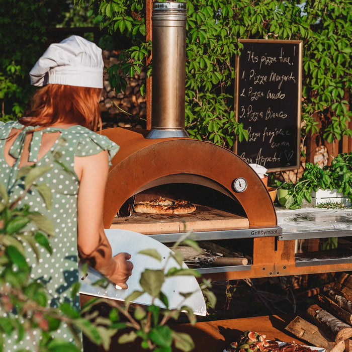 Wood Fired Pizza Oven with Stand and Side Table Pizzo-XL-Set