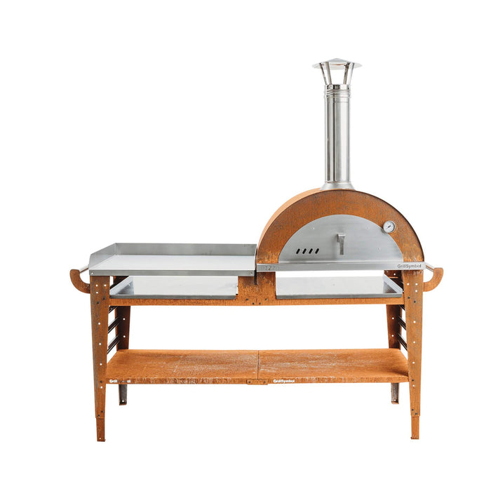 Wood Fired Pizza Oven with Stand and Side Table Pizzo-XL-Set